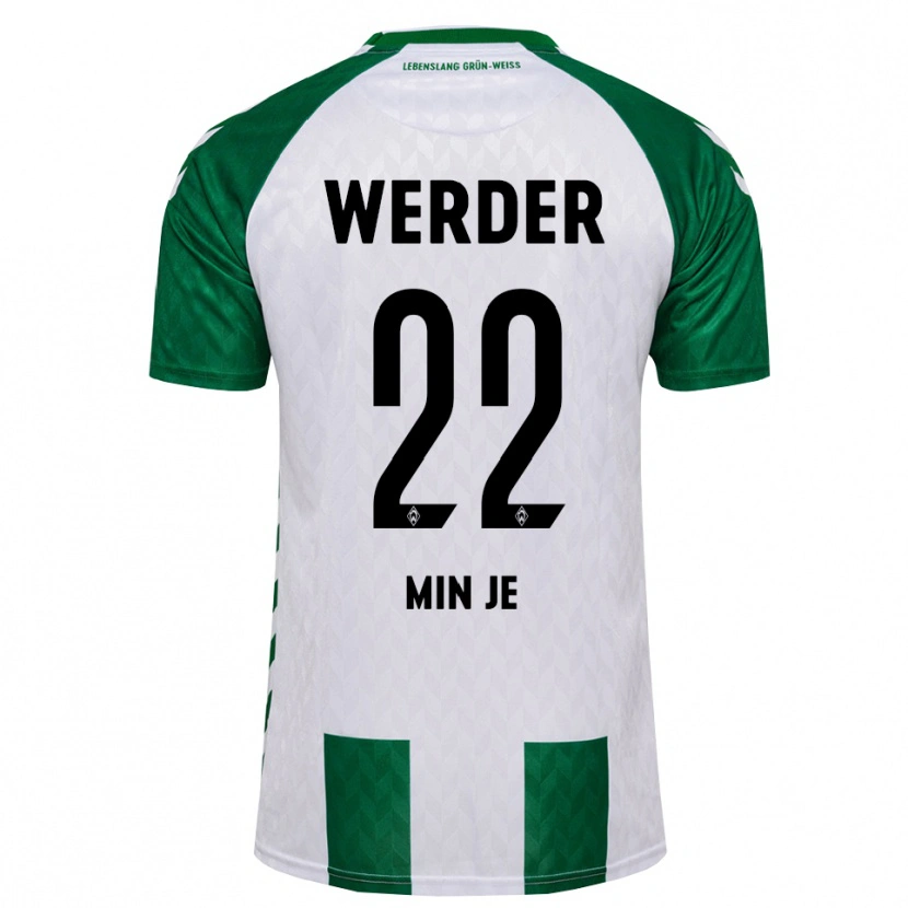 Danxen Kinder Min-Je Kim #22 Grün Weiß Heimtrikot Trikot 2026/27 T-Shirt Schweiz