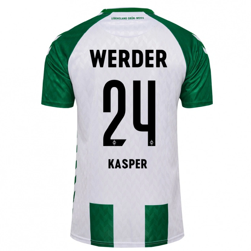 Danxen Kinder Dominik Kasper #24 Grün Weiß Heimtrikot Trikot 2026/27 T-Shirt Schweiz