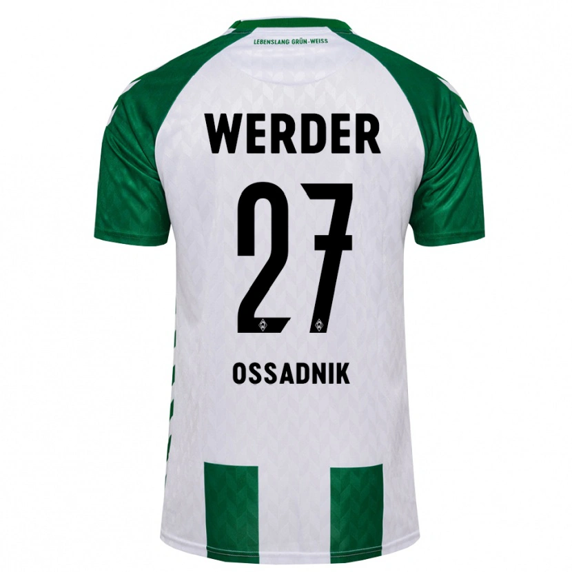 Danxen Kinder Jannes Ossadnik #27 Grün Weiß Heimtrikot Trikot 2026/27 T-Shirt Schweiz