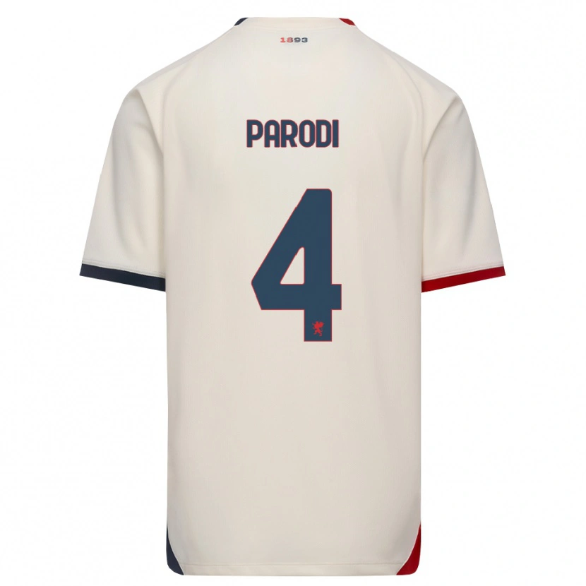 Danxen Kinder Leonardo Parodi #4 Creme Rot Auswärtstrikot Trikot 2026/27 T-Shirt Schweiz