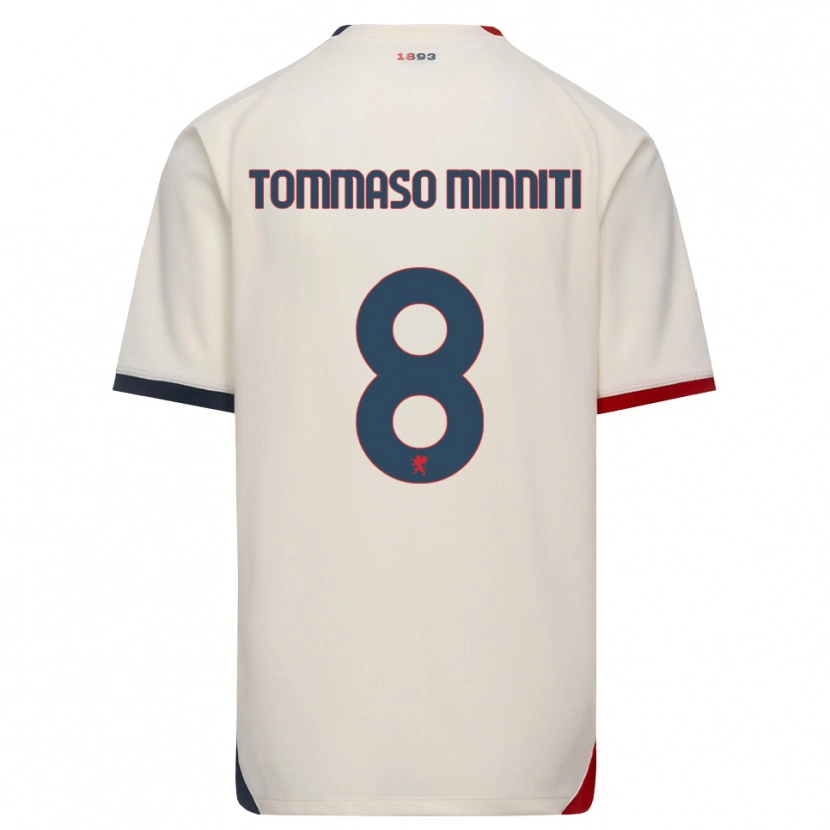 Danxen Kinder Giovanni Tommaso Minniti #8 Creme Rot Auswärtstrikot Trikot 2026/27 T-Shirt Schweiz