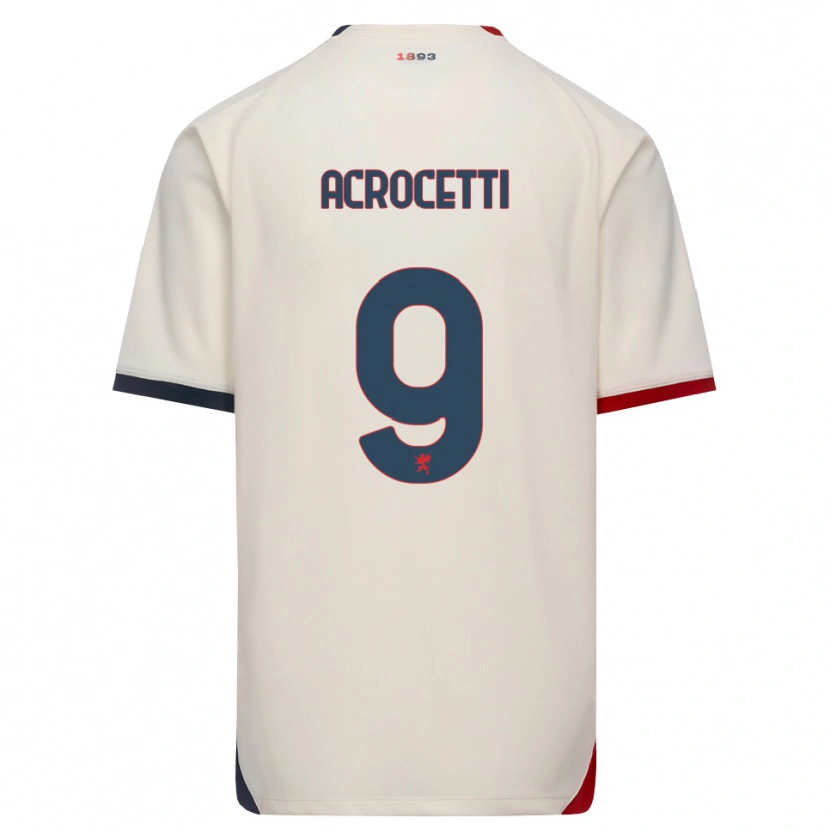Danxen Kinder Edoardo Acrocetti #9 Creme Rot Auswärtstrikot Trikot 2026/27 T-Shirt Schweiz