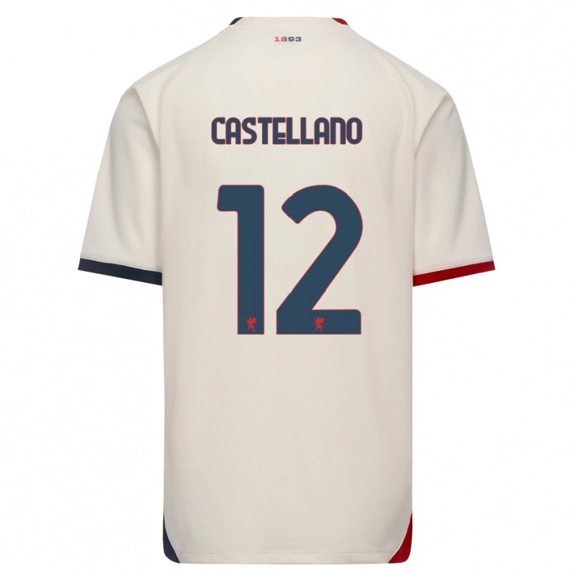 Danxen Kinder Cristiano Castellano #12 Creme Rot Auswärtstrikot Trikot 2026/27 T-Shirt Schweiz