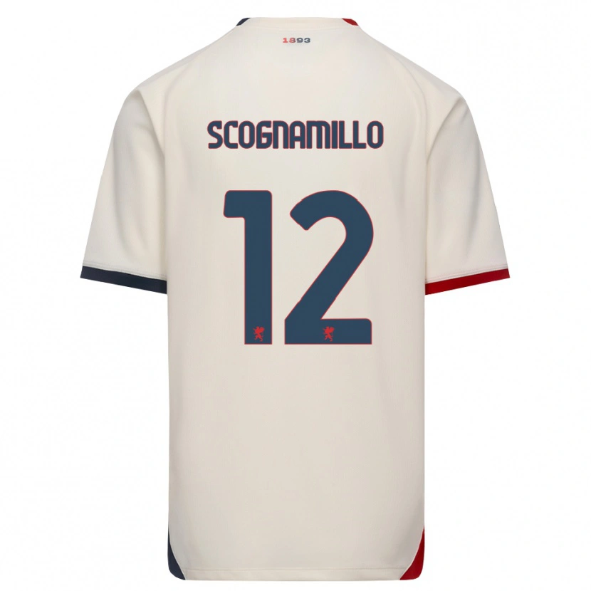 Danxen Kinder Andrea Scognamillo #12 Creme Rot Auswärtstrikot Trikot 2026/27 T-Shirt Schweiz
