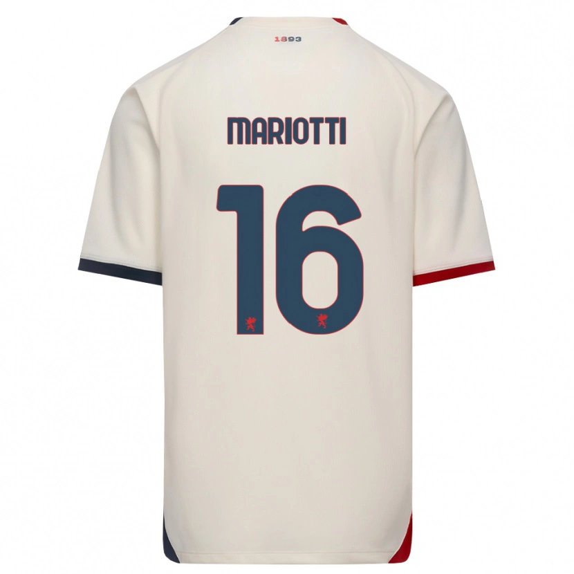 Danxen Kinder Andrea Mariotti #16 Creme Rot Auswärtstrikot Trikot 2026/27 T-Shirt Schweiz