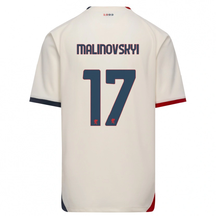 Danxen Kinder Ruslan Malinovskyi #17 Creme Rot Auswärtstrikot Trikot 2026/27 T-Shirt Schweiz
