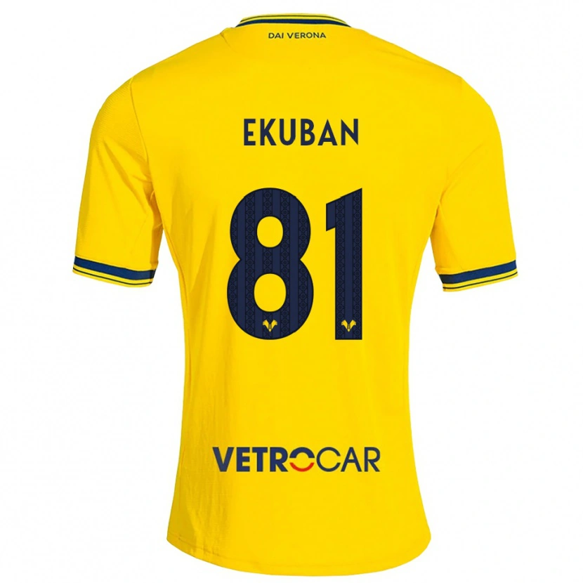 Danxen Kinder Caleb Ekuban #81 Gelb Rot Auswärtstrikot Trikot 2026/27 T-Shirt Schweiz
