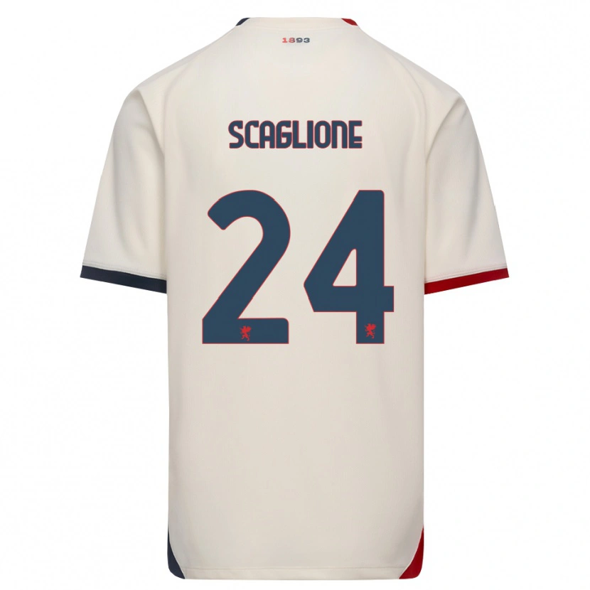 Danxen Kinder Roberto Scaglione #24 Creme Rot Auswärtstrikot Trikot 2026/27 T-Shirt Schweiz