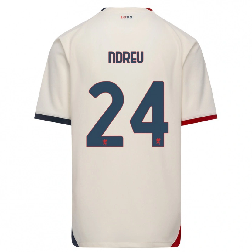 Danxen Kinder Rikardo Ndreu #24 Creme Rot Auswärtstrikot Trikot 2026/27 T-Shirt Schweiz