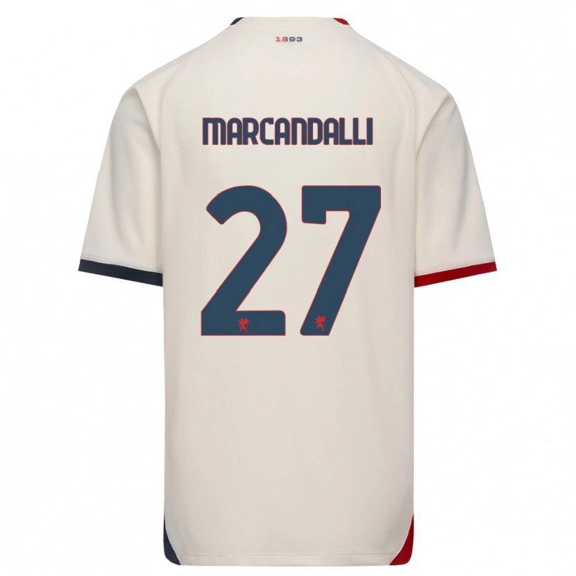 Danxen Kinder Alessandro Marcandalli #27 Creme Rot Auswärtstrikot Trikot 2026/27 T-Shirt Schweiz