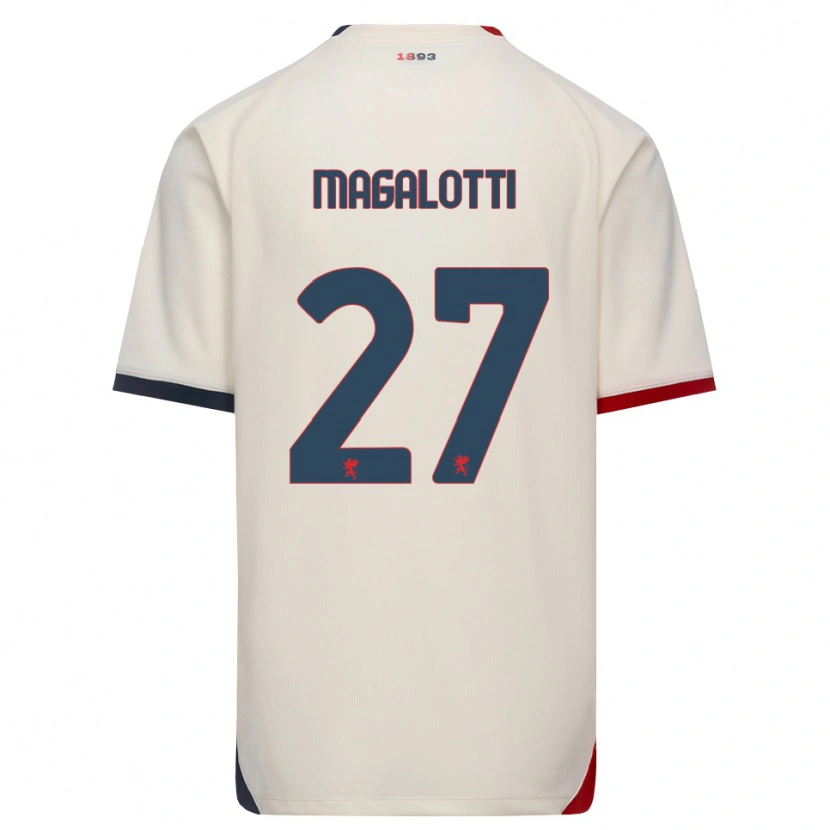 Danxen Kinder Gabriele Magalotti #27 Creme Rot Auswärtstrikot Trikot 2026/27 T-Shirt Schweiz