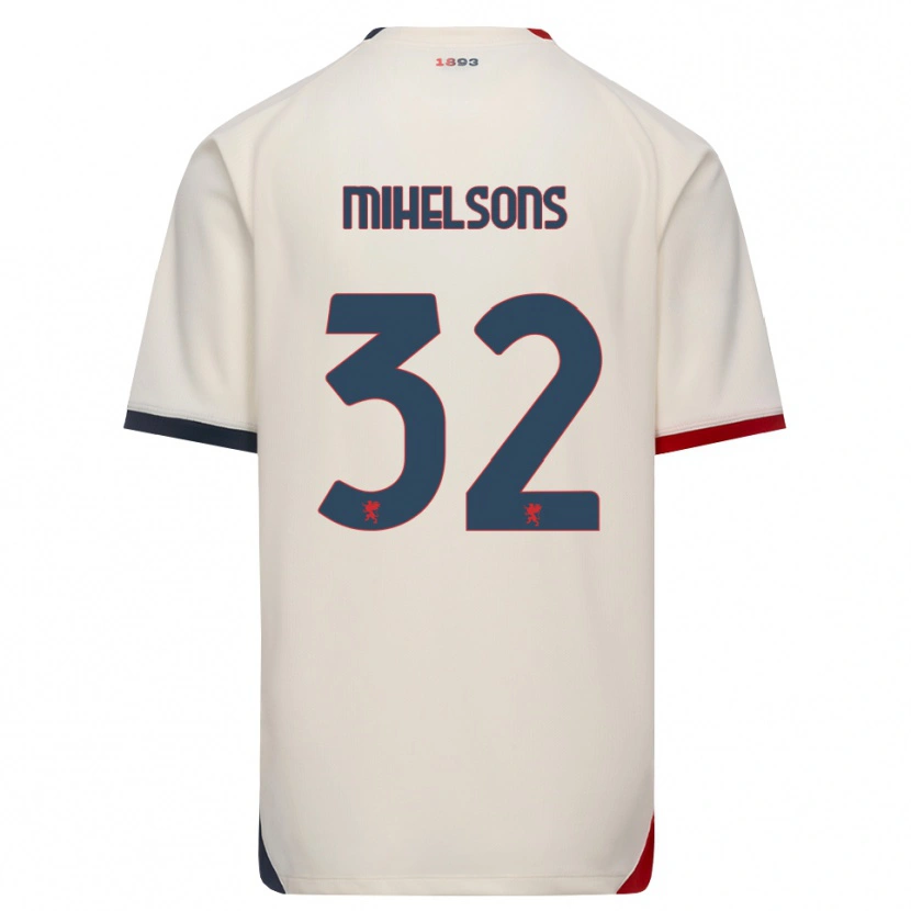 Danxen Kinder Rendijs Mihelsons #32 Creme Rot Auswärtstrikot Trikot 2026/27 T-Shirt Schweiz