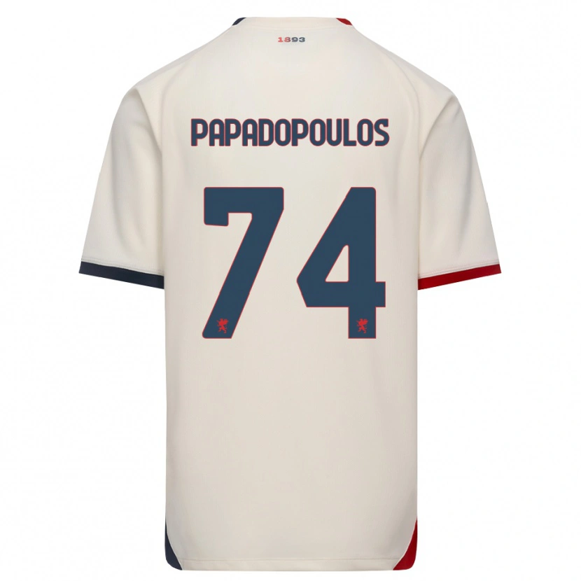 Danxen Kinder Christos Papadopoulos #74 Creme Rot Auswärtstrikot Trikot 2026/27 T-Shirt Schweiz