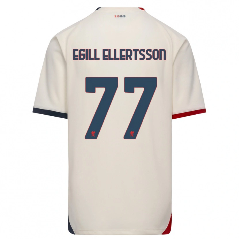 Danxen Kinder Mikael Egill Ellertsson #77 Creme Rot Auswärtstrikot Trikot 2026/27 T-Shirt Schweiz