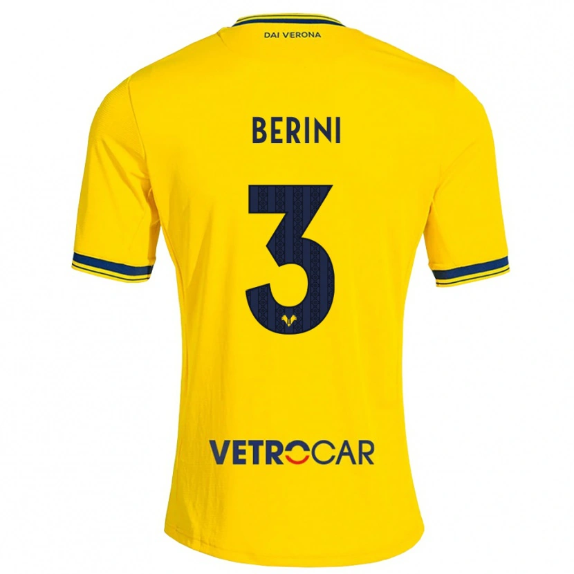 Danxen Kinder Andrea Berini #3 Gelb Rot Auswärtstrikot Trikot 2026/27 T-Shirt Schweiz