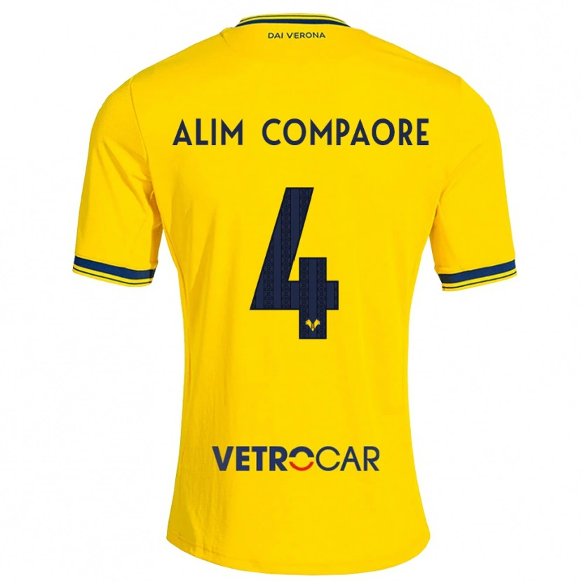 Danxen Kinder Abdul Alim Compaore #4 Gelb Rot Auswärtstrikot Trikot 2026/27 T-Shirt Schweiz