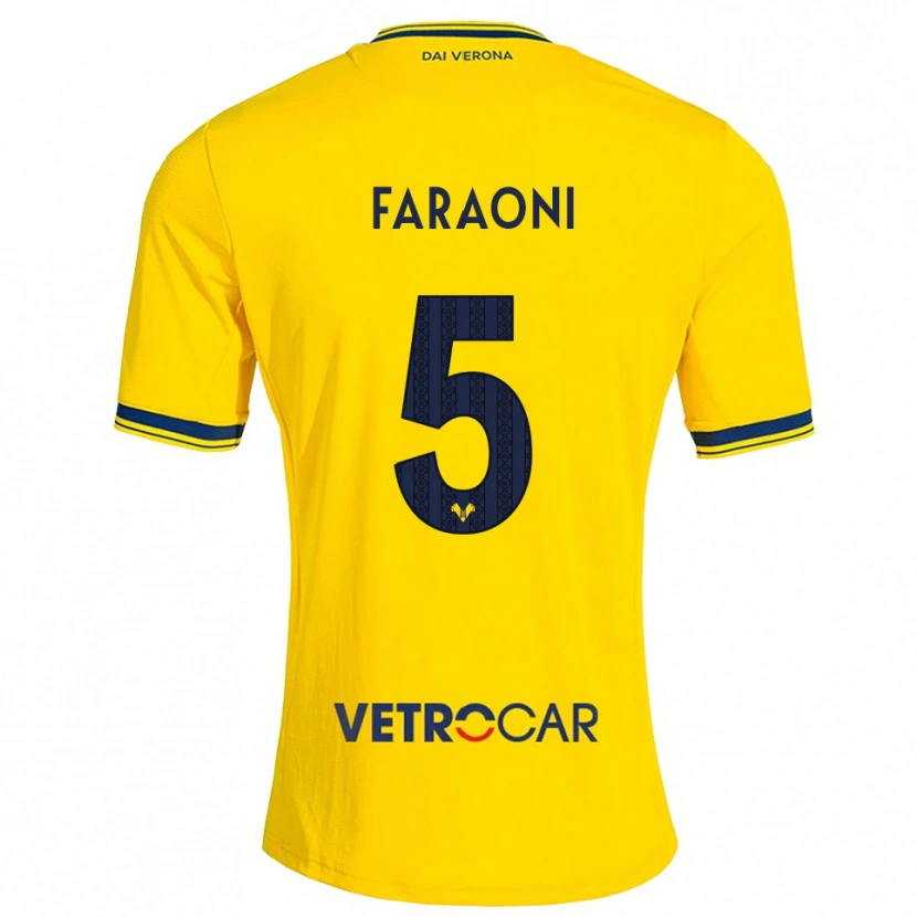 Danxen Kinder Davide Faraoni #5 Gelb Rot Auswärtstrikot Trikot 2026/27 T-Shirt Schweiz