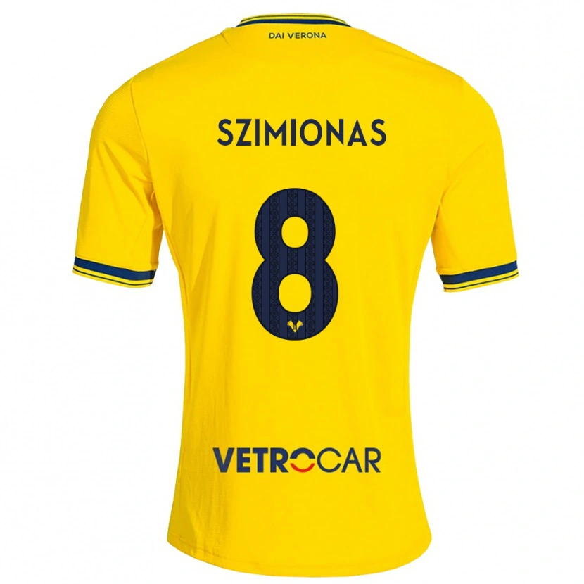 Danxen Kinder Luca Szimionaș #8 Gelb Rot Auswärtstrikot Trikot 2026/27 T-Shirt Schweiz