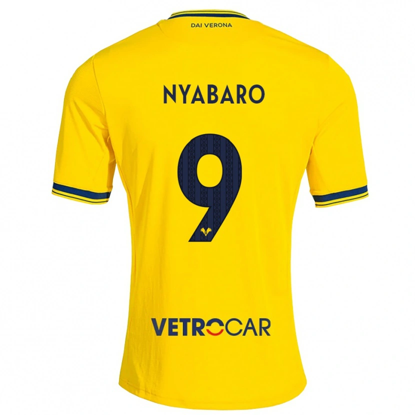 Danxen Kinder Nicholas Nyabaro #9 Gelb Rot Auswärtstrikot Trikot 2026/27 T-Shirt Schweiz
