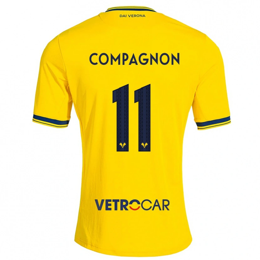 Danxen Kinder Mattia Compagnon #11 Gelb Rot Auswärtstrikot Trikot 2026/27 T-Shirt Schweiz