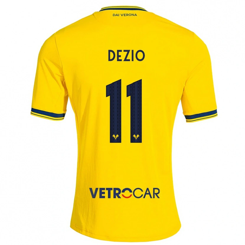 Danxen Kinder Alessandro Dezio #11 Gelb Rot Auswärtstrikot Trikot 2026/27 T-Shirt Schweiz