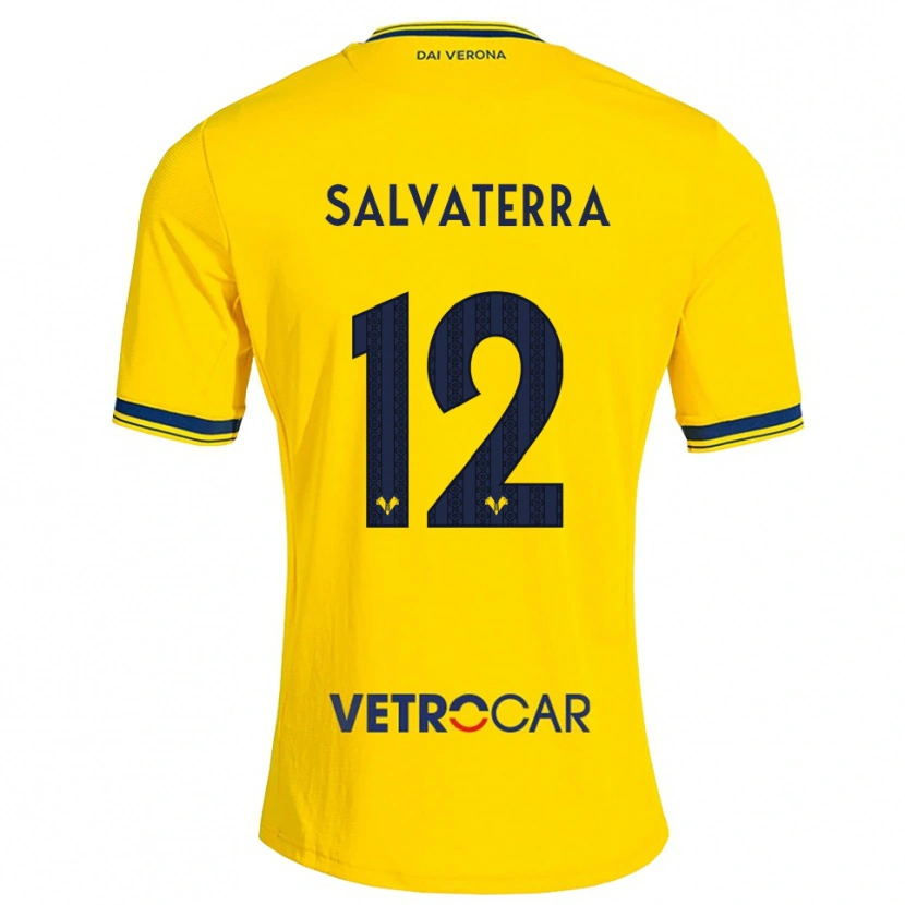 Danxen Kinder Cristian Salvaterra #12 Gelb Rot Auswärtstrikot Trikot 2026/27 T-Shirt Schweiz