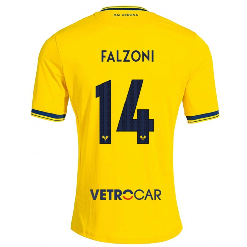 Danxen Kinder Leonardo Falzoni #14 Gelb Rot Auswärtstrikot Trikot 2026/27 T-Shirt Schweiz