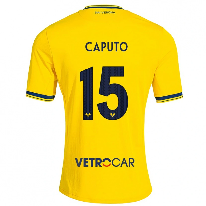 Danxen Kinder Francesco Caputo #15 Gelb Rot Auswärtstrikot Trikot 2026/27 T-Shirt Schweiz