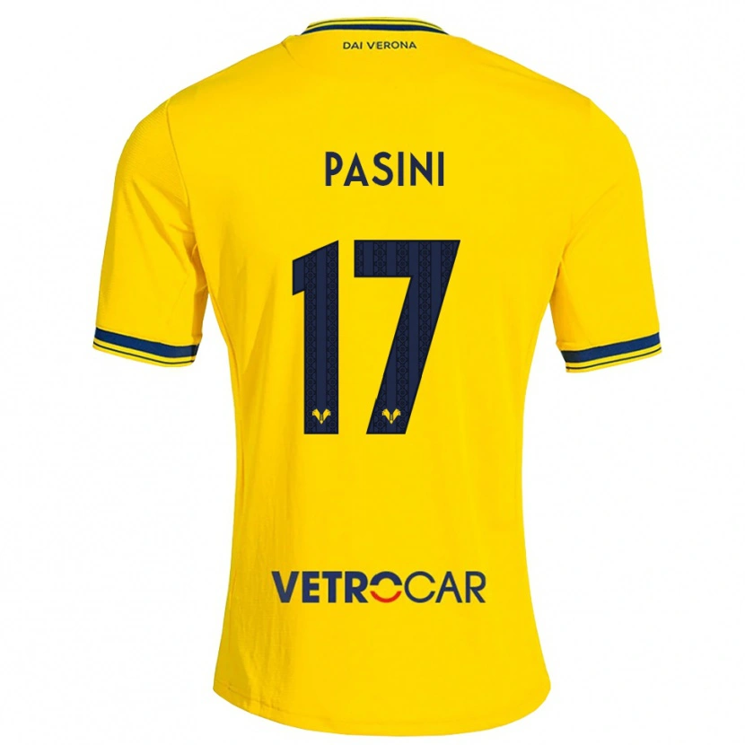 Danxen Kinder Veronica Pasini #17 Gelb Rot Auswärtstrikot Trikot 2026/27 T-Shirt Schweiz