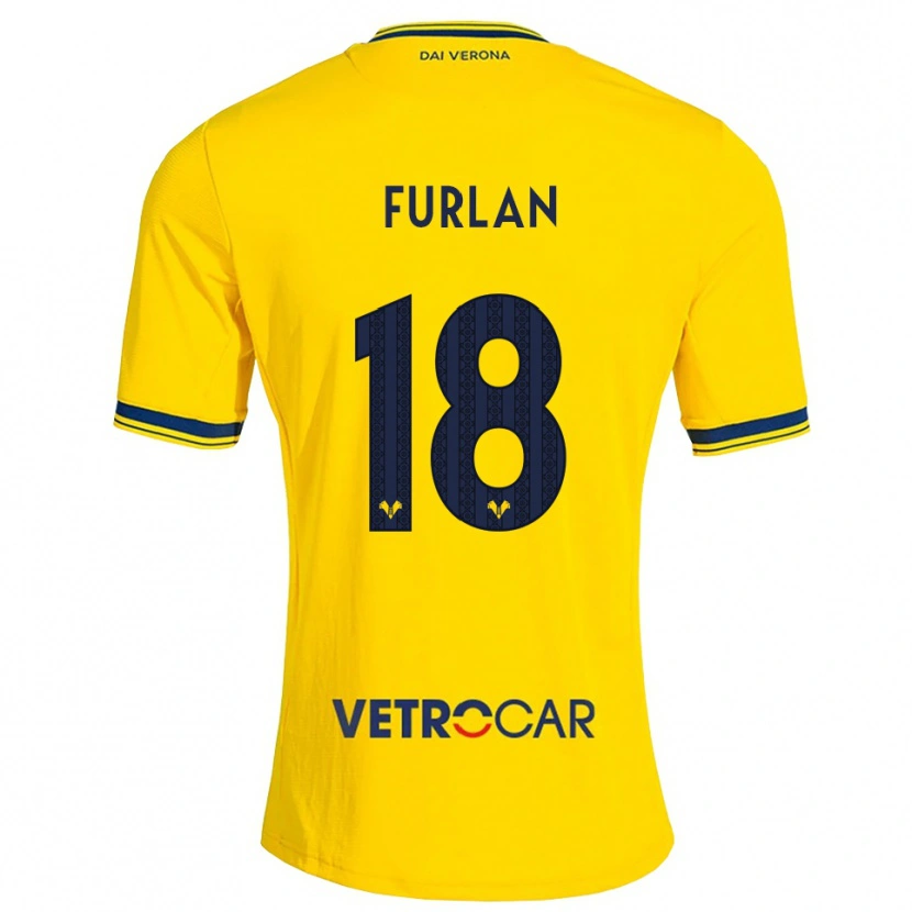 Danxen Kinder David Furlan #18 Gelb Rot Auswärtstrikot Trikot 2026/27 T-Shirt Schweiz