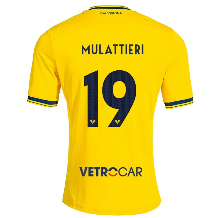 Danxen Kinder Samuele Mulattieri #19 Gelb Rot Auswärtstrikot Trikot 2026/27 T-Shirt Schweiz