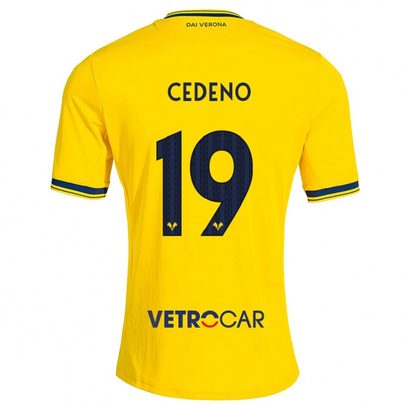 Danxen Kinder Lineth Cedeno #19 Gelb Rot Auswärtstrikot Trikot 2026/27 T-Shirt Schweiz