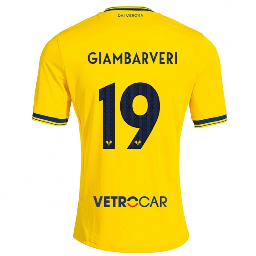 Danxen Kinder Mattia Giambarveri #19 Gelb Rot Auswärtstrikot Trikot 2026/27 T-Shirt Schweiz