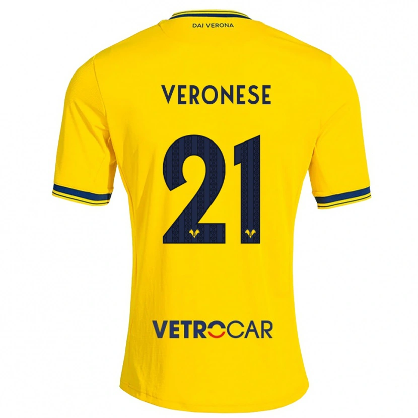 Danxen Kinder Ilaria Veronese #21 Gelb Rot Auswärtstrikot Trikot 2026/27 T-Shirt Schweiz