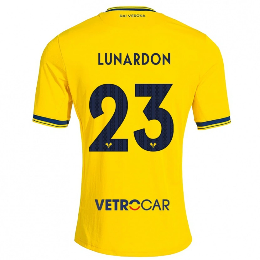 Danxen Kinder Mario Lunardon #23 Gelb Rot Auswärtstrikot Trikot 2026/27 T-Shirt Schweiz