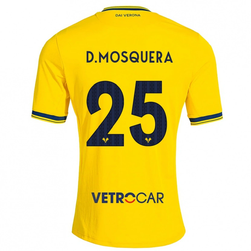 Danxen Kinder Daniel Mosquera #25 Gelb Rot Auswärtstrikot Trikot 2026/27 T-Shirt Schweiz