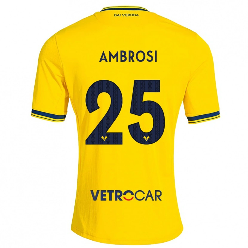 Danxen Kinder Caterina Ambrosi #25 Gelb Rot Auswärtstrikot Trikot 2026/27 T-Shirt Schweiz