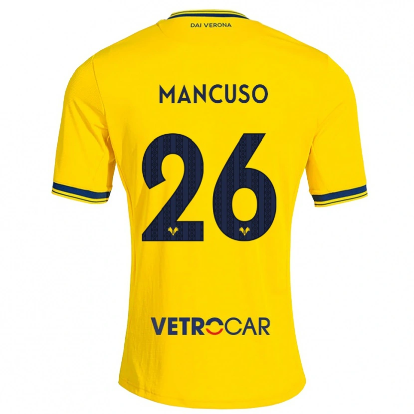 Danxen Kinder Giulia Mancuso #26 Gelb Rot Auswärtstrikot Trikot 2026/27 T-Shirt Schweiz