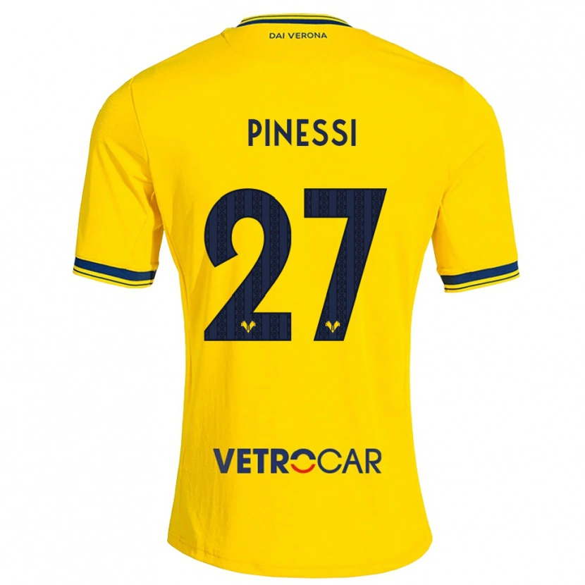 Danxen Kinder Riccardo Pinessi #27 Gelb Rot Auswärtstrikot Trikot 2026/27 T-Shirt Schweiz
