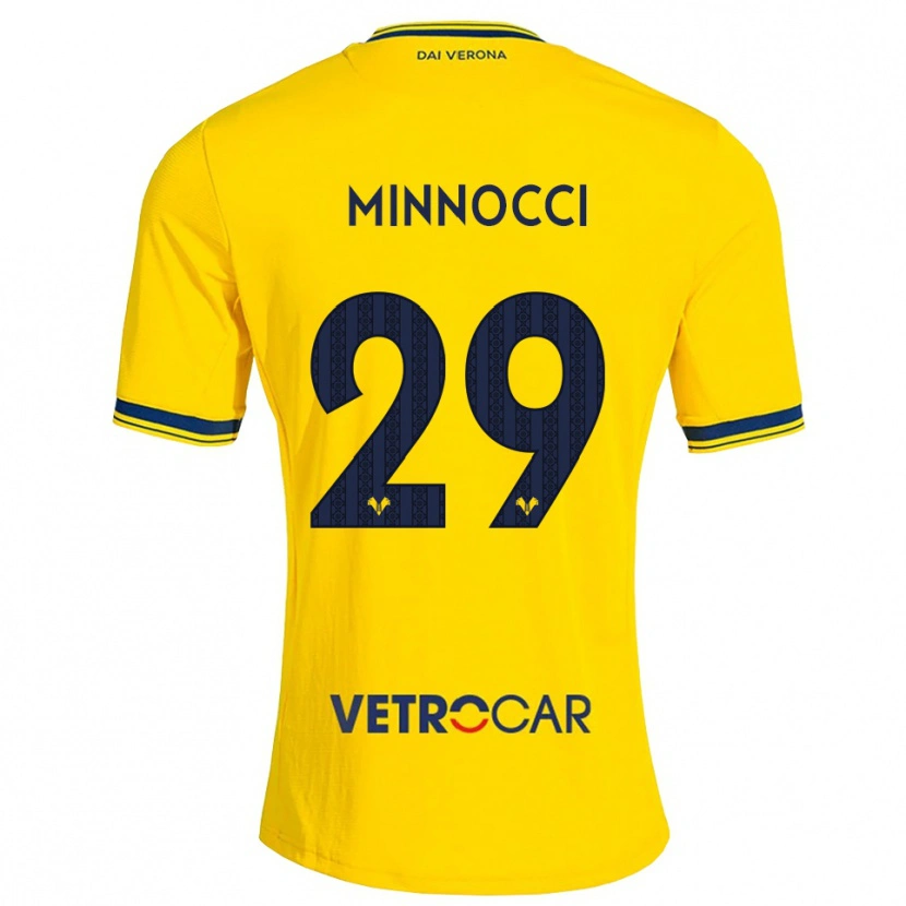 Danxen Kinder Valerio Minnocci #29 Gelb Rot Auswärtstrikot Trikot 2026/27 T-Shirt Schweiz