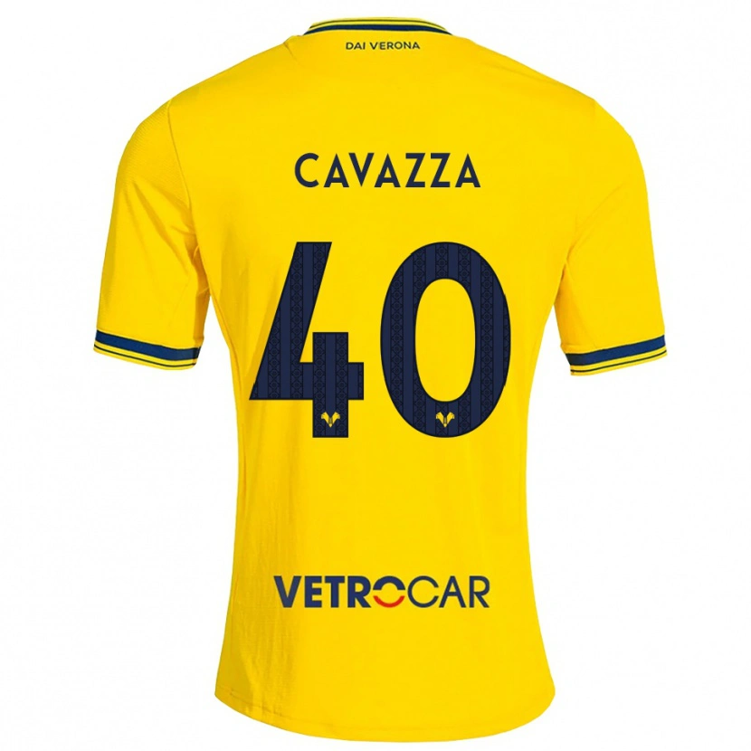 Danxen Kinder Filippo Cavazza #40 Gelb Rot Auswärtstrikot Trikot 2026/27 T-Shirt Schweiz