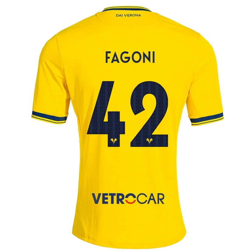 Danxen Kinder Marco Fagoni #42 Gelb Rot Auswärtstrikot Trikot 2026/27 T-Shirt Schweiz