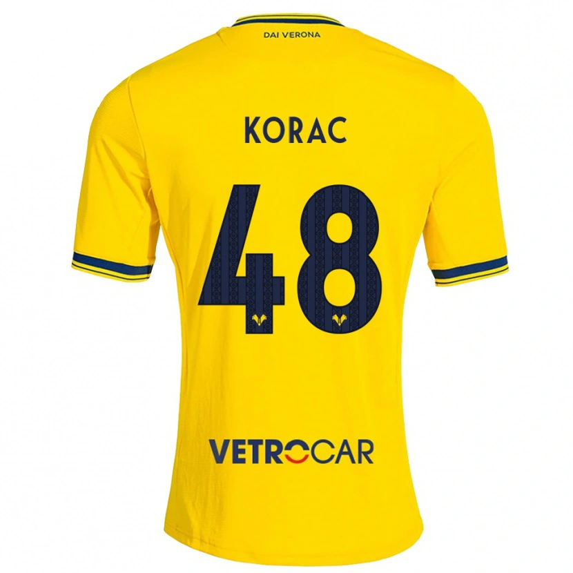 Danxen Kinder Seid Korac #48 Gelb Rot Auswärtstrikot Trikot 2026/27 T-Shirt Schweiz