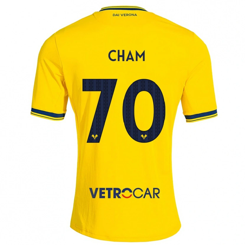 Danxen Kinder Fallou Cham #70 Gelb Rot Auswärtstrikot Trikot 2026/27 T-Shirt Schweiz