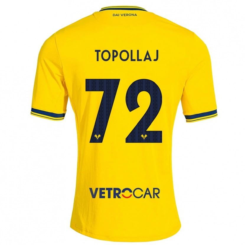 Danxen Kinder Mark Topollaj #72 Gelb Rot Auswärtstrikot Trikot 2026/27 T-Shirt Schweiz