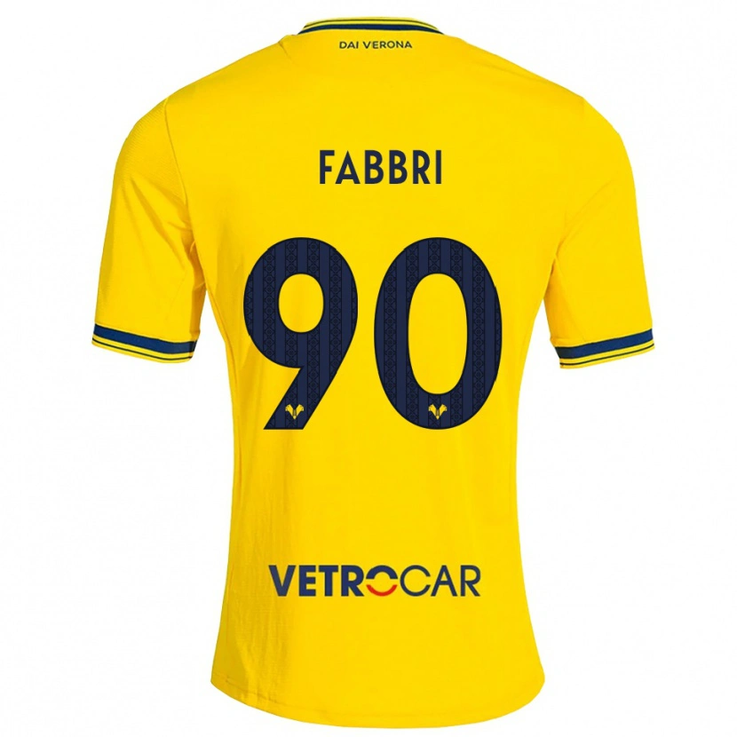 Danxen Kinder Alessandro Fabbri #90 Gelb Rot Auswärtstrikot Trikot 2026/27 T-Shirt Schweiz