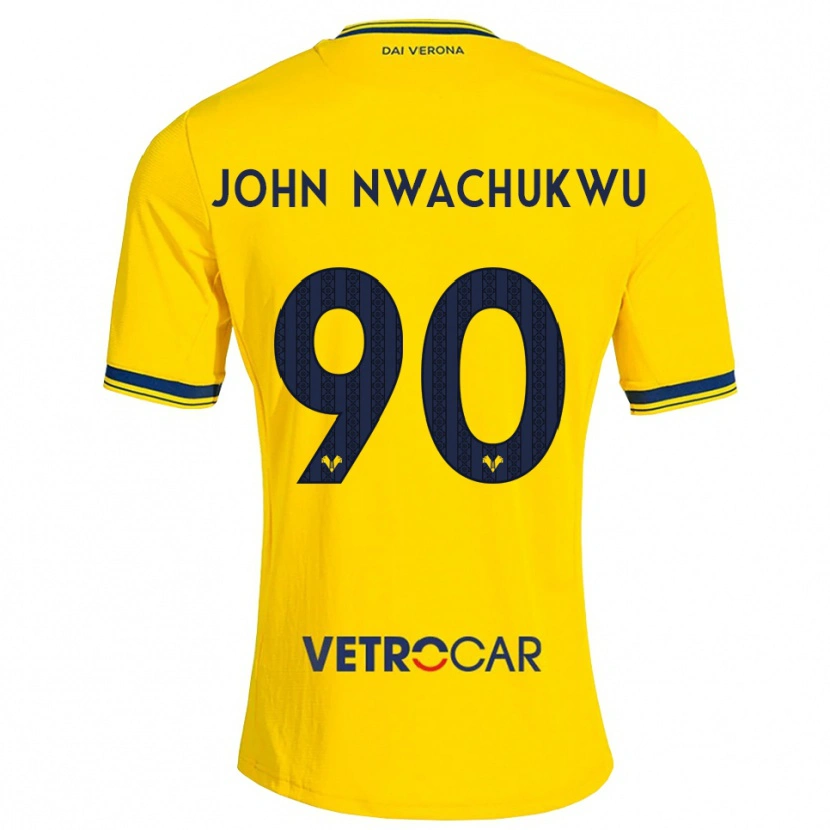 Danxen Kinder Samuel John Nwachukwu #90 Gelb Rot Auswärtstrikot Trikot 2026/27 T-Shirt Schweiz