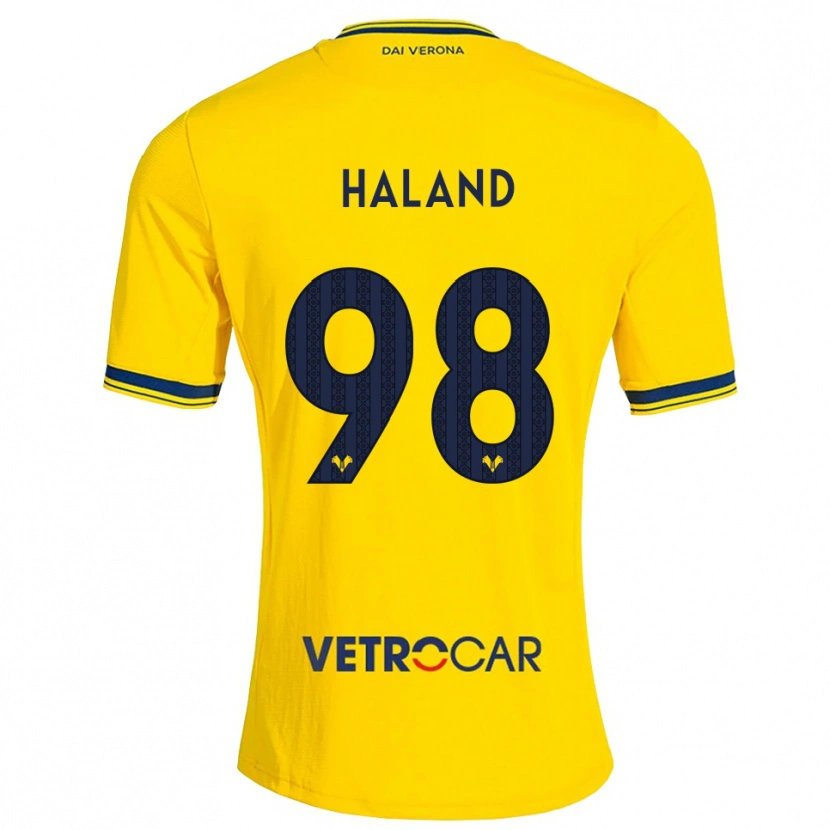 Danxen Kinder Benedicte Iversen Håland #98 Gelb Rot Auswärtstrikot Trikot 2026/27 T-Shirt Schweiz