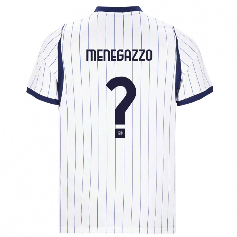 Danxen Kinder Leonardo Menegazzo #0 Weiß Dunkelblau Auswärtstrikot Trikot 2026/27 T-Shirt Schweiz