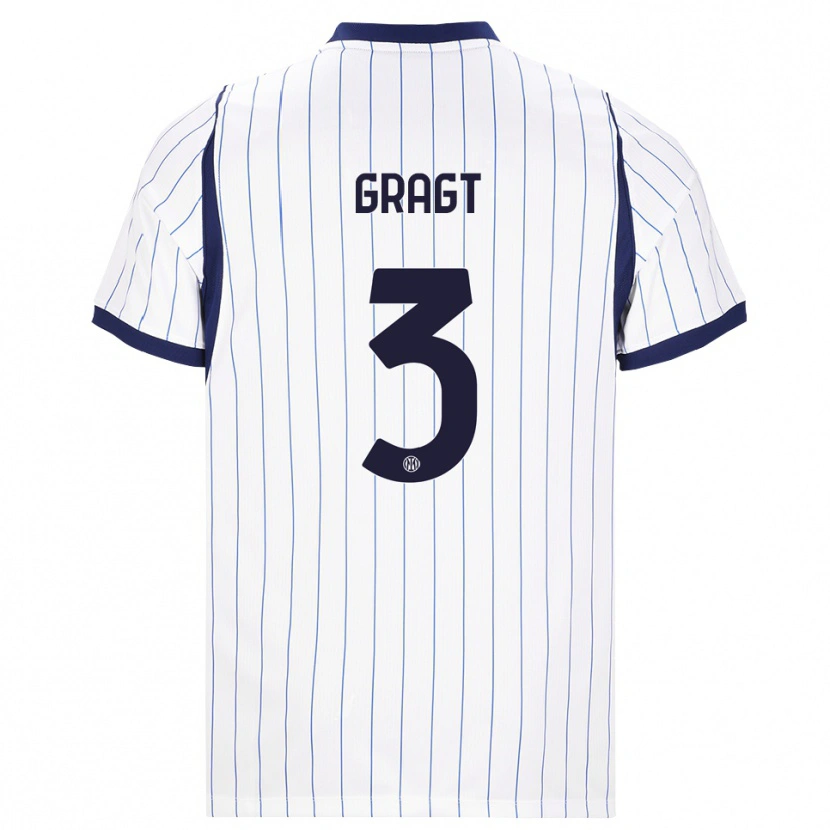 Danxen Kinder Stefanie Van Der Gragt #3 Weiß Dunkelblau Auswärtstrikot Trikot 2026/27 T-Shirt Schweiz